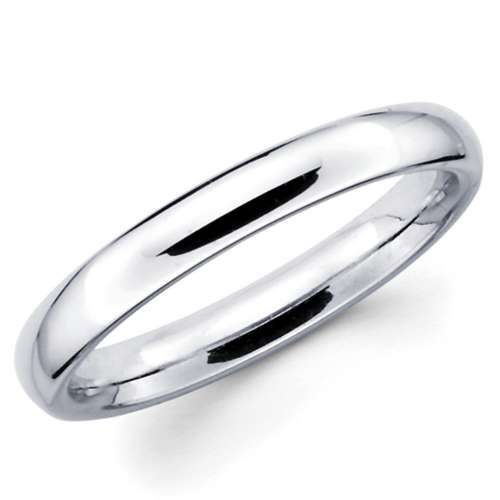 Solid 14K White Gold 2mm 3mm 4mm 5mm 6mm Comfort Fit Men Women Wedding Band Ring black friday deal